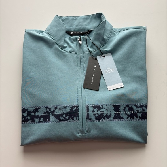 Men’s Travis Mathew Swell Season Quarter Zip Pullover Shirt Small NWT MSRP $130 - Picture 3 of 7